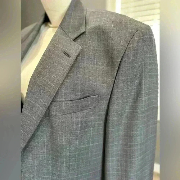 100% Wool Polo Ralph Ralph Lauren Woolmark Gray Mens Size 42R Jacket Blazer - Picture 2 of 7